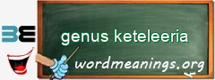 WordMeaning blackboard for genus keteleeria